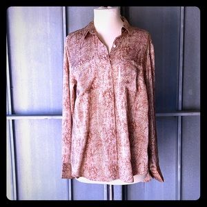 New Day Animal Print Long-Sleeve Blouse